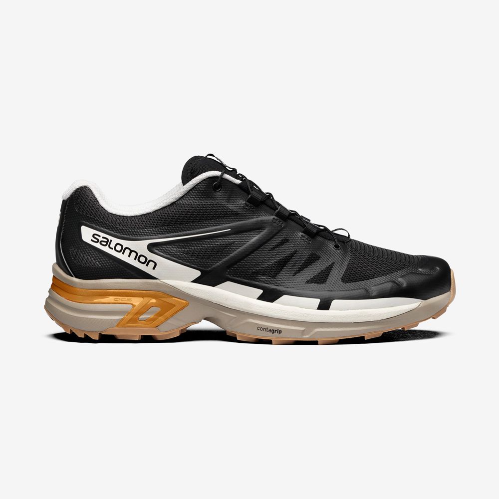 Salomon Singapore Mens Sneakers - XT-WINGS 2 Black / Gold | 29716-FCTZ